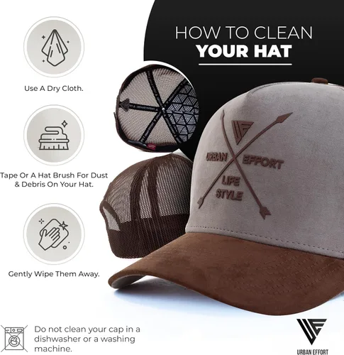 Vista 121 de Urban Effort Gorra trasera de malla, para hombres y mujeres, gorra de béisbol de 5 paneles, gran cierre a presión para caza y senderismo