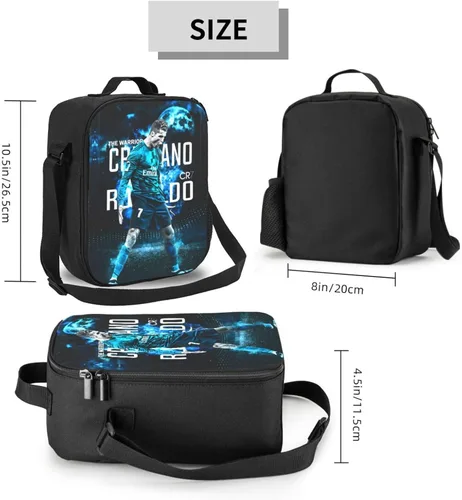 Vista 2 de Bolsa de almuerzo aislada #7 Bolsa de almuerzo impermeable reutilizable bolsas de hielo para bolsas de almuerzo negro 7