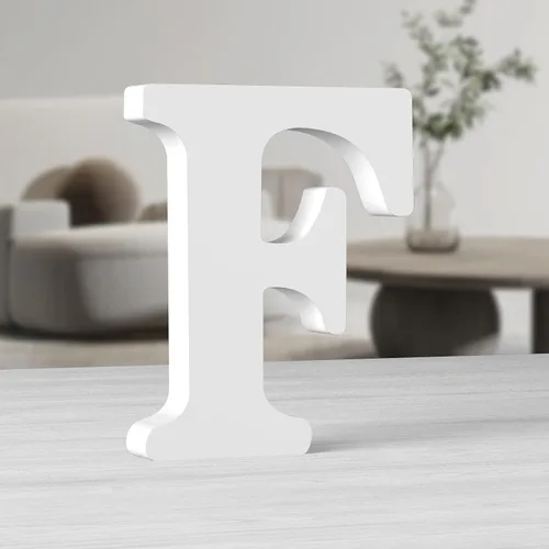 Vista 29 de AOCEAN Letras de madera grandes blancas de 10 pulgadas, letras de madera sin terminar para decoración de pared, letras decorativas de pie