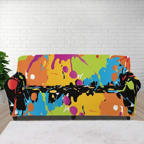 Vista 55 de Fundas aztecas para sofá, lavables e impermeables, fundas elásticas para sofás y sofás, a prueba de polvo, fundas elásticas para sofá de 1 cojín