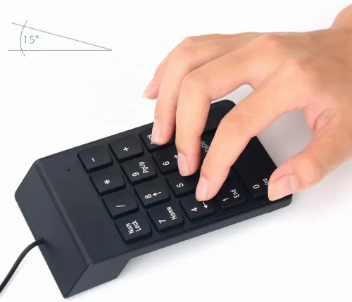 Vista 3 de Kadaon Teclado numérico, teclado USB, teclado numérico USB de 18 teclas para computadora portátil/computadora portátil