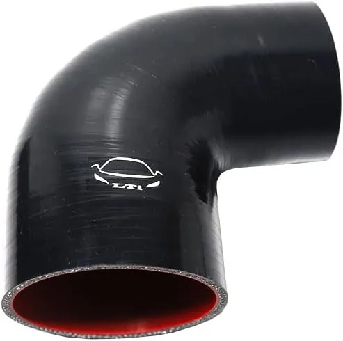 Vista 3 de Manguera de silicona reforzada de 4 capas de alto rendimiento de 2"-2.25" ID codo reductor acoplador de 90 grados para turbo/intercooler/tubería