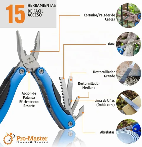 Vista 9 de Práctico relleno de calcetín navideño para hombres, papá, esposo Navaja de bolsillo multiherramienta 15 en 1 y alicates Regalo compacto EDC