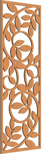 Vista 113 de 9 3/8"W x 24 3/8"H x 1/4"T Utica Decorativo Fretwork Madera Paneles de Pared, Abedul