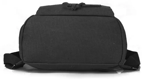 Vista 8 de WITERY Mochila de lona para mujer, mochila casual para computadora, Negro -, Tamaño único, Vintage