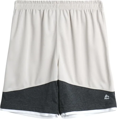 Vista 5 de RBX Conjunto deportivo de pantalones cortos para niños, 2 piezas de camiseta atlética con cuello redondo y pantalones cortos para niños