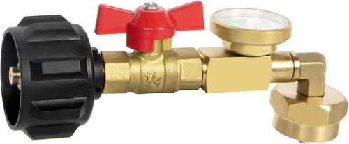 Vista 12 de GASPRO Adaptador de recarga de propano, llena botellas de 1 libra de tanque de 20 libras, fácil de usar, latón macizo