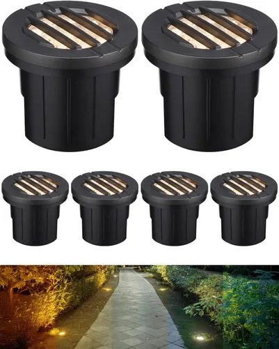 Vista 16 de LEONLITE Dia. 4 Pulgadas Luces de Pozo LED Empotradas en Suelo 5CCT para Paisajismo, 5 Temperaturas de Color Seleccionables, 12-24V AC/DC CRI90 Bajo