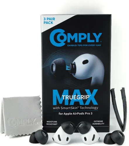 Vista 11 de Comply TrueGrip Almohadillas de repuesto premium de espuma viscoelástica para auriculares Apple AirPods Pro Gen 3 Comodidad duradera, ajuste