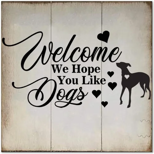 Vista 10 de Welcome We Hope You Like English Cocker Spaniel Dog Wood Sign Rustic Wall Plaque Dogs Lovers Wall Decor Hanging Plaque Sign for Home Kitchen Bar