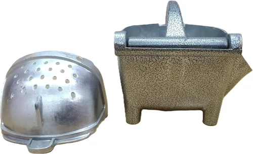 Vista 6 de Rastogi Handicrafts Exprimidor de frutas de aluminio Prensa de mano de aleación resistente Exprimidor de limón naranja Exprimidor de fruta simple
