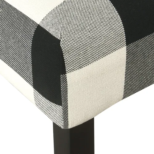 Vista 9 de [Usado] 'HomePop by Kinfine Taburete tapizado de tela para encimera, altura de encimera, 24 pulgadas, geométrico negro y crema
