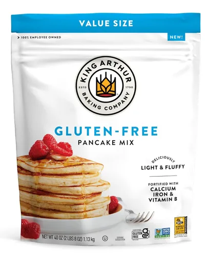 Vista 8 de King Arthur Mezcla para panqueques sin gluten, certificada sin gluten, proyecto verificado sin OMG, certificado Kosher, 15 onzas