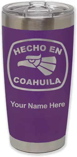 Vista 32 de LaserGram Vaso aislado al vacío de 20 onzas, hecho en coahuila, grabado personalizado incluido (negro) Engraved Gift, Vacuum Insulated Stainless