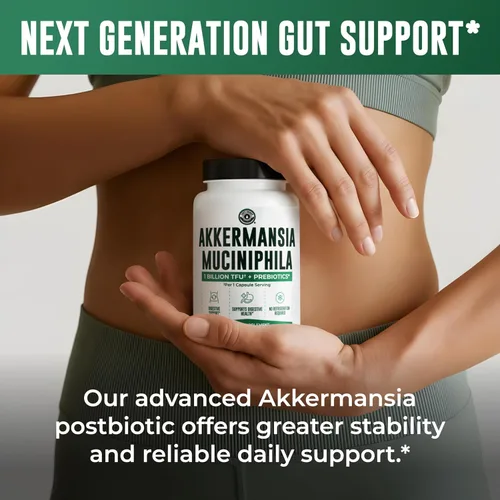 Vista 4 de Akkermansia Muciniphila Supplement With Prebiotics, 30 Capsules