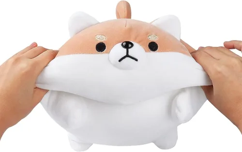 Vista 5 de Auspicious beginning Peluche de Corgi de 8 pulgadas - Peluche de Shiba Inu, Peluches de Corgi Animales de Peluche Perrito de Peluche, Peluches