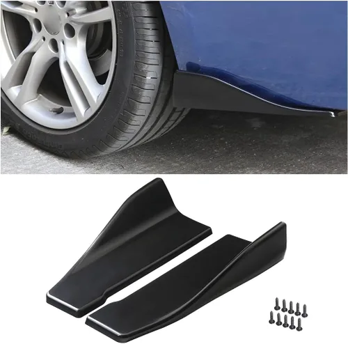 Vista 7 de BESULEN 2 piezas de divisor difusor de guardaparachoques trasero universal para coche, protector antiarañazos para la falda lateral