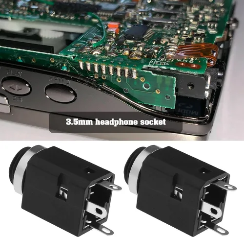 Vista 3 de 10 unids 0.138 in 3 polos estéreo jack socket 3 pin hembra montaje en panel conector accesorios para electrodomésticos Televisiones Sistemas estéreo