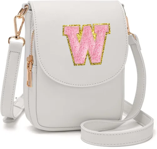 Vista 66 de Viverte Bolso Cruzado para Niñas Adolescentes Pequeñas, Bolso Inicial para Celular, Pequeña Cartera para Niños Pequeños, Bolso de Cuero con Tres