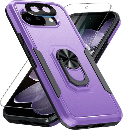 Vista 26 de Janmitta Funda para Google Pixel 8a con Protector de Pantalla + Protector de Lente de Cámara, Resistente a Prueba de Golpes de Servicio Pesado