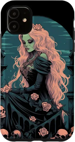 Vista 8 de Funda para iPhone 16 Gothic Girl Pastel Goth Wiccan Pagan Anime Nu Goth Grunge