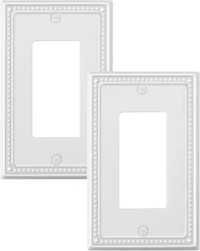 Vista 34 de Paquete de 2 cubiertas de placa de interruptor de luz de doble palanca, cubiertas decorativas de placa de doble interruptor Pearls, placa de pared