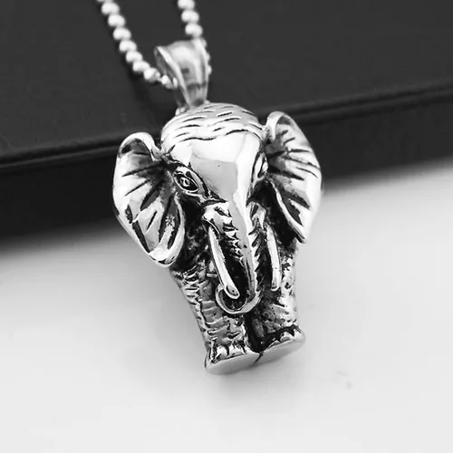 Vista 5 de SILBAZ Viking Necklace for Men Stainless Steel Animal Pendant Vintage Viking Animal Jewelry Gift for Father Husband