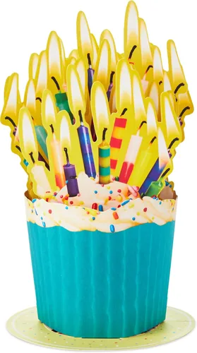 Vista 2 de Hallmark Paper Wonder Shoebox - Divertida tarjeta desplegable para cumpleaños (cupcake, Not That Old)