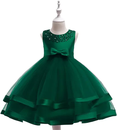 Vista 2 de NSSMWTTC 3M-9T Baby Pageant Dress Toddler Girls Tutu Gown Flower Wedding Dresses
