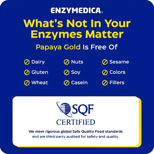 Vista 9 de Enzymedica Papaya Gold, Enzimas Digestivas Avanzadas con Papaya Orgánica Natural y Clorofila para un Soporte Digestivo Integral, Bromelaína