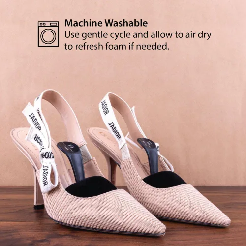 Vista 5 de FootFitter Árbol de zapatos de espuma con mango para tacones altos para mujer, zapatos de tacón alto de viaje con punta puntiaguda (uno o tres pares)