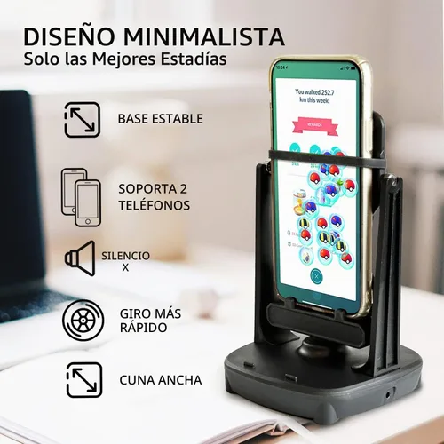 Vista 2 de Columpio para teléfono, balancín de teléfono, compatible con Pokemon Go Walker, accesorios para podómetro de teléfono celular