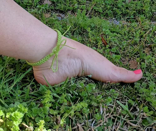 Vista 34 de Hemp Anklet Adjustable Tie On (Black)