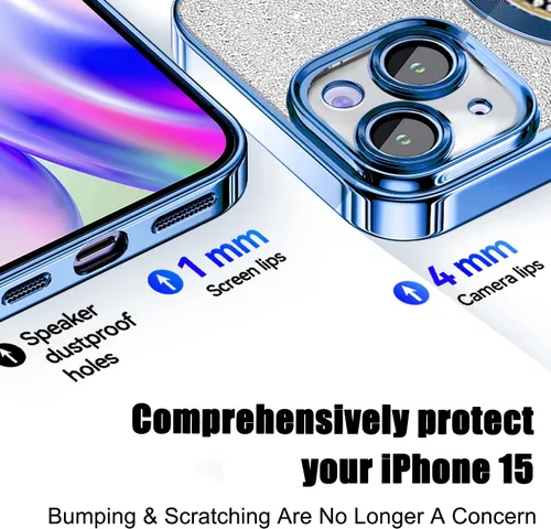 Vista 323 de Misscase Funda magnética con purpurina para iPhone 11 compatible con MagSafe, protección completa, delgada, a prueba de golpes, antiarañazos