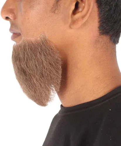 Vista 3 de HPO Hombres Cabello humano Barba Cosplay Pelo Facial (marrón)