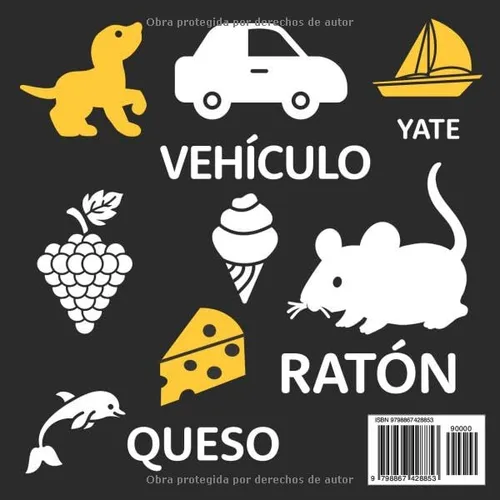 Vista 2 de Libro De Alto Contraste Para Bebe Alfabeto para niños pequeños Blanco y Negro (Spanish Edition)