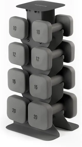 Vista 34 de WeGym SafeGrip - Mancuernas cuadradas con asas antideslizantes, pesas libres estéticas para entrenamientos en casa, diseño estable que evita rodar