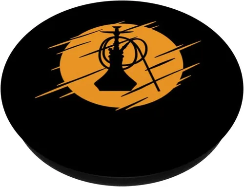 Vista 2 de Shisha Retro Sunset Shisha Bar PopSockets Swappable PopGrip