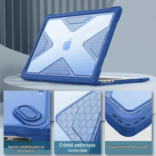 Vista 5 de Fintie - Funda resistente para MacBook Air de 13 pulgadas, color azul