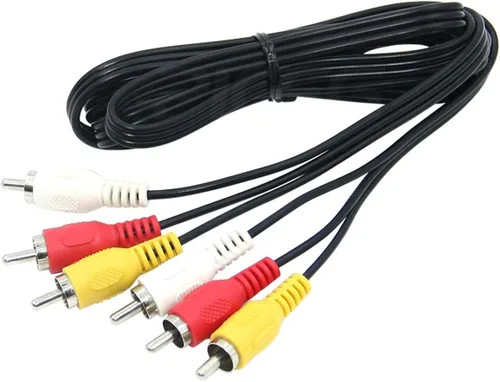 Vista 3 de Cable de video compuesto de extensión de audio macho a hembra de 10 pies 3 RCA para DVD AV TV