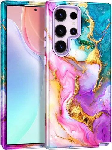 Vista 114 de Casetego Funda para Galaxy A16 5G, que brilla en la oscuridad, tres capas, resistente, a prueba de golpes, protección completa, policarbonato duro