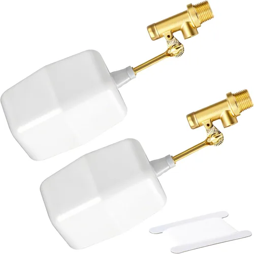 Vista 8 de Válvula de flotador de agua macho NPT de 3/8 pulgadas, válvula de control de nivel de agua automática de llenado y agua, con brazo ajustable