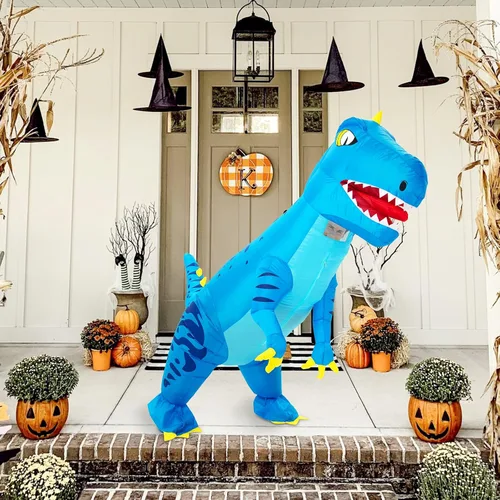 Vista 6 de Dinosaur Costume for Adults Inflatable Costume Adult Full Body Dinosaur Air Blow up Halloween Costume for Men and Women