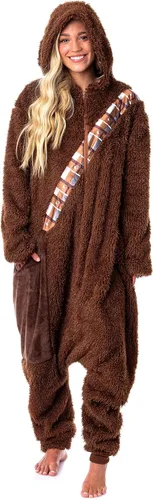Vista 6 de Star Wars - Disfraz de Chewbacca Chewie Kigurumi para adultos, pijama para hombres y mujeres