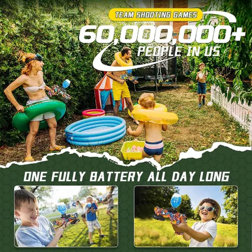 Vista 6 de Anstoy Gel Ball Blaster - Lanzador de bolas de gel ecológico, divertido juguete para el aire libre, para niños y niñas a partir de 12 años