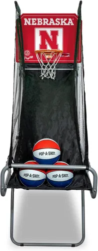 Vista 20 de Pop-A-Shot - Tailgate Game with NCAA Graphics l Arcade Basketball Inside, Out, and On The Go Infrared Sensor Scoring 3 Balls Foldable