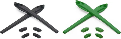 Vista 13 de Eye Opening Stuff Kits de goma de repuesto para auriculares y nariz compatibles con gafas de sol Oakley Flak 2.0/Flak 2.0 XL OO9188 Negro