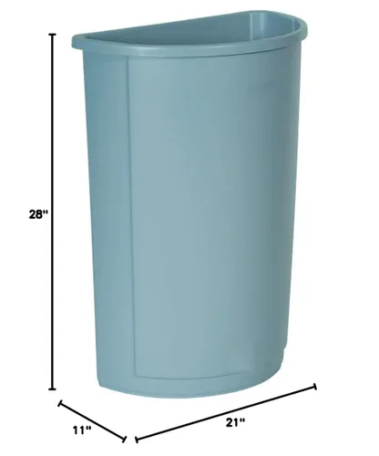 Vista 5 de Rubbermaid Commercial Products Bote de basura intocable, 11 galones, marrón, papelera duradera para el hogar, cocina, garaje, oficina Gris