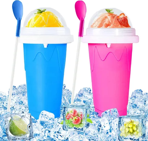 Vista 9 de Máquina para hacer granizados, vaso portátil para hacer granizados, taza mágica de congelación rápida, para hacer helados de batidos caseros