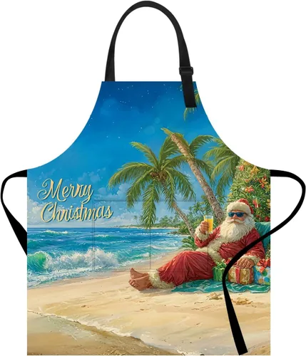Vista 35 de Delantal de cocina para el hogar, cocina, horneado, jardinería, para mujeres y hombres, con bolsillos, delantal impermeable, 32 x 28 pulgadas